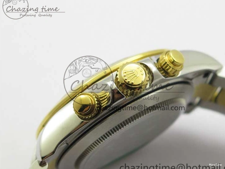 MiroTime 0520 Daytona 116520 SS YG UBF Best Edition Ice Blue MOP Crystal Markers Dial on SS YG Bracelet A Casual 2936